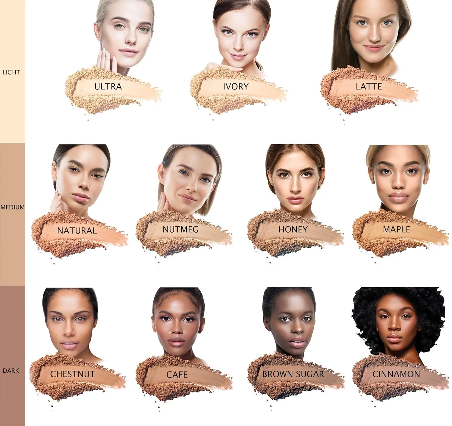 Bellaterra Cosmetics Powder Foundation | Long-Lasting All-Day Wear | Buildable Sheer to Full Coverage – Matte | Sensitive Skin Approved | Natural SPF 15 (Chestnut) 9 grams