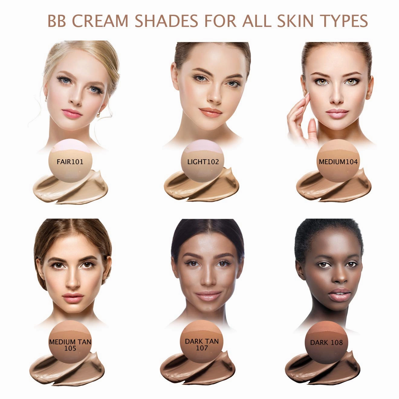 Bellaterra Cosmetics Mineral BB Cream - Tinted Moisturizer & Foundation, Hypoallergenic, Buildable Coverage, Oil-Free, Non-Comedogenic, Vegan, 1.69oz, Medium Tan 105