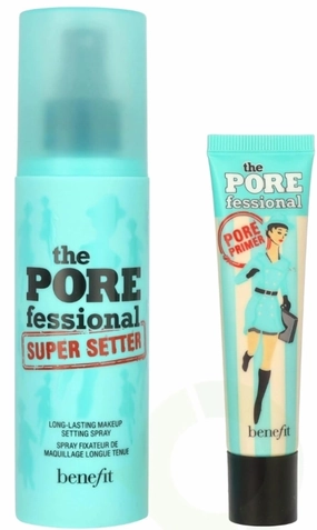 Benefit Prime & Set Pore Pack 2-Piece Set, (0.74 Ounce Pore Primer   4.0 Ounce Setting Spray)