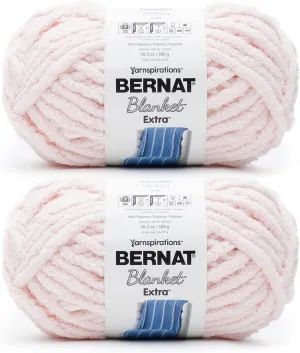 Bernat Blanket Extra Blush Pink Yarn - 2 Pack of 300g/10.5oz - Polyester - 7 Jumbo - 97 Yards - Knitting/Crochet