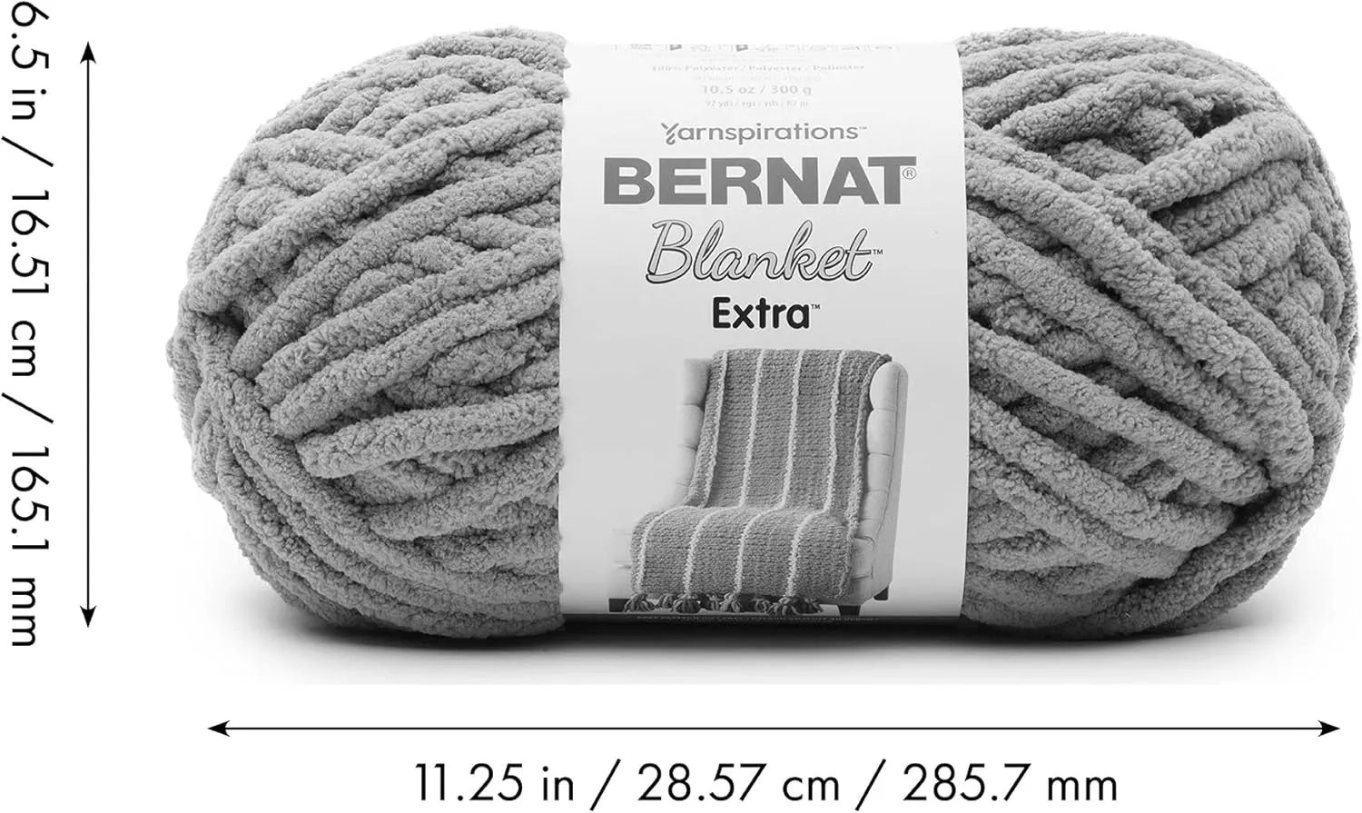 Bernat Blanket Extra Blush Pink Yarn - 2 Pack of 300g/10.5oz - Polyester - 7 Jumbo - 97 Yards - Knitting/Crochet