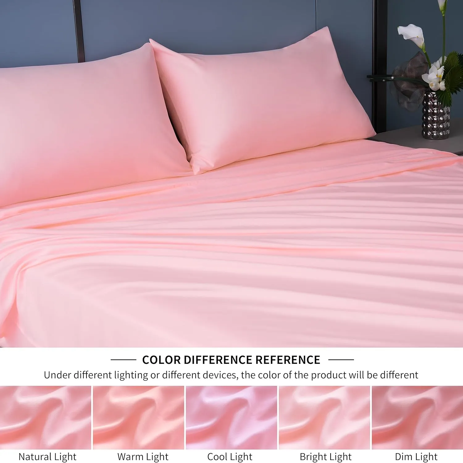 Best Season 3 Piece Bed Sheet Set (Twin,Blush Pink) 1 Flat Sheet,1 Fitted Sheet and 1 Pillow Cases,100% Brushed Microfiber 1800 Luxury Bedding,Deep Pockets,Extra Soft & Fade Resistant