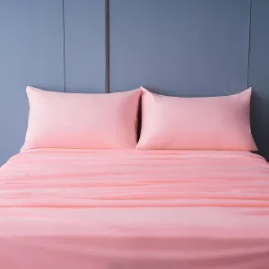 Best Season 3 Piece Bed Sheet Set (Twin,Blush Pink) 1 Flat Sheet,1 Fitted Sheet and 1 Pillow Cases,100% Brushed Microfiber 1800 Luxury Bedding,Deep Pockets,Extra Soft & Fade Resistant