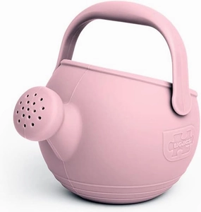 Bigjigs Toys Blush Pink 100% Silicone Childrens Watering Can - Temperature & Stain-Resistant Watering Can Kids, Easy Grip Handle, Sustainable Silicone Toys, Ideal Outdoor Toys & Beach Toys