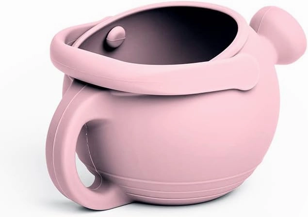 Bigjigs Toys Blush Pink 100% Silicone Childrens Watering Can - Temperature & Stain-Resistant Watering Can Kids, Easy Grip Handle, Sustainable Silicone Toys, Ideal Outdoor Toys & Beach Toys