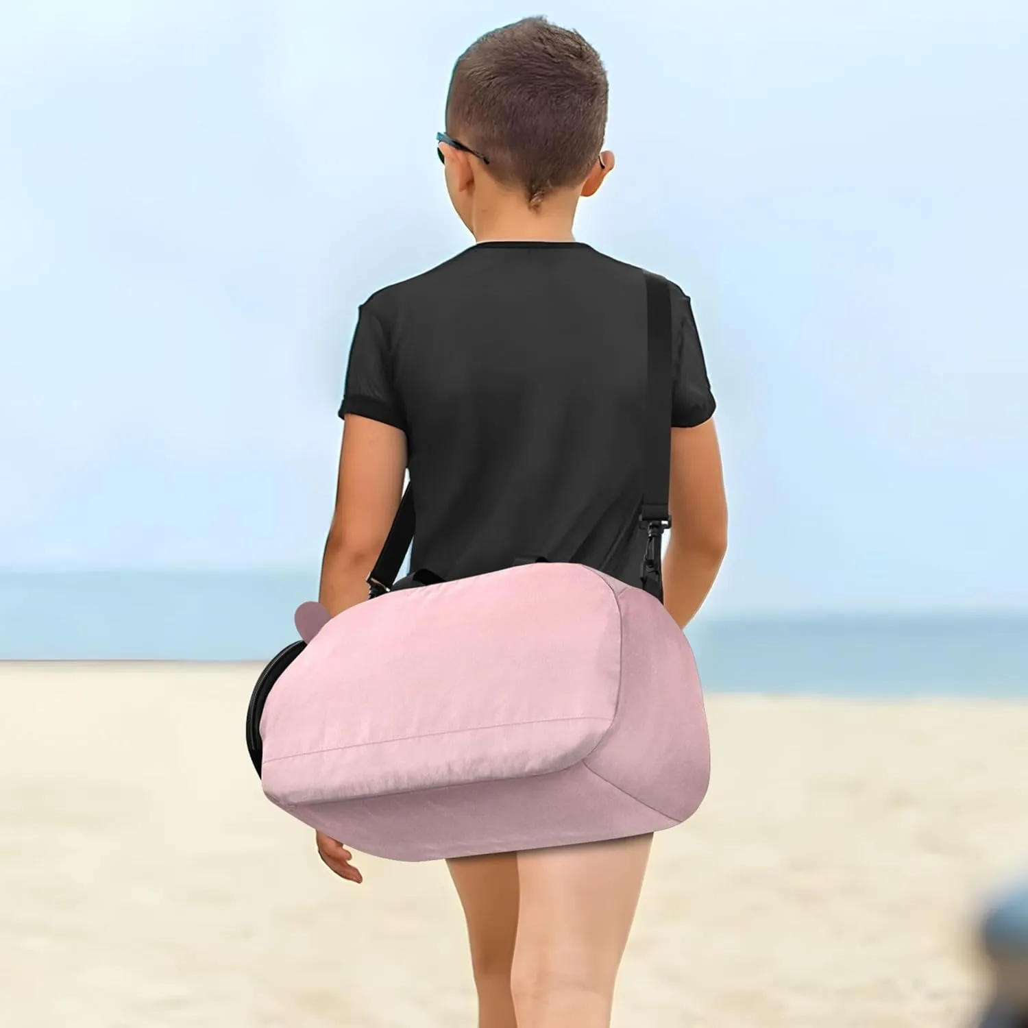 Blush Pink Sand Beige Gradient Girls Duffle Bags for Travel Overnight Weekender Duffel Boys Carry on Duffel Bag Sports Dance Bag