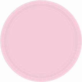 Blush Pink Disposable Round Paper Plates, 10 1/4"- 20 pcs.