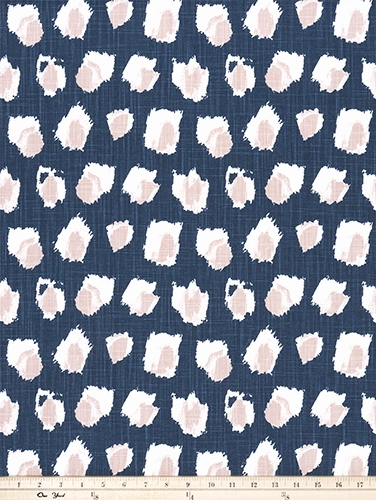 Blush Pink, Italian Denim Blue, and White Pillow Cover Dot Pillow