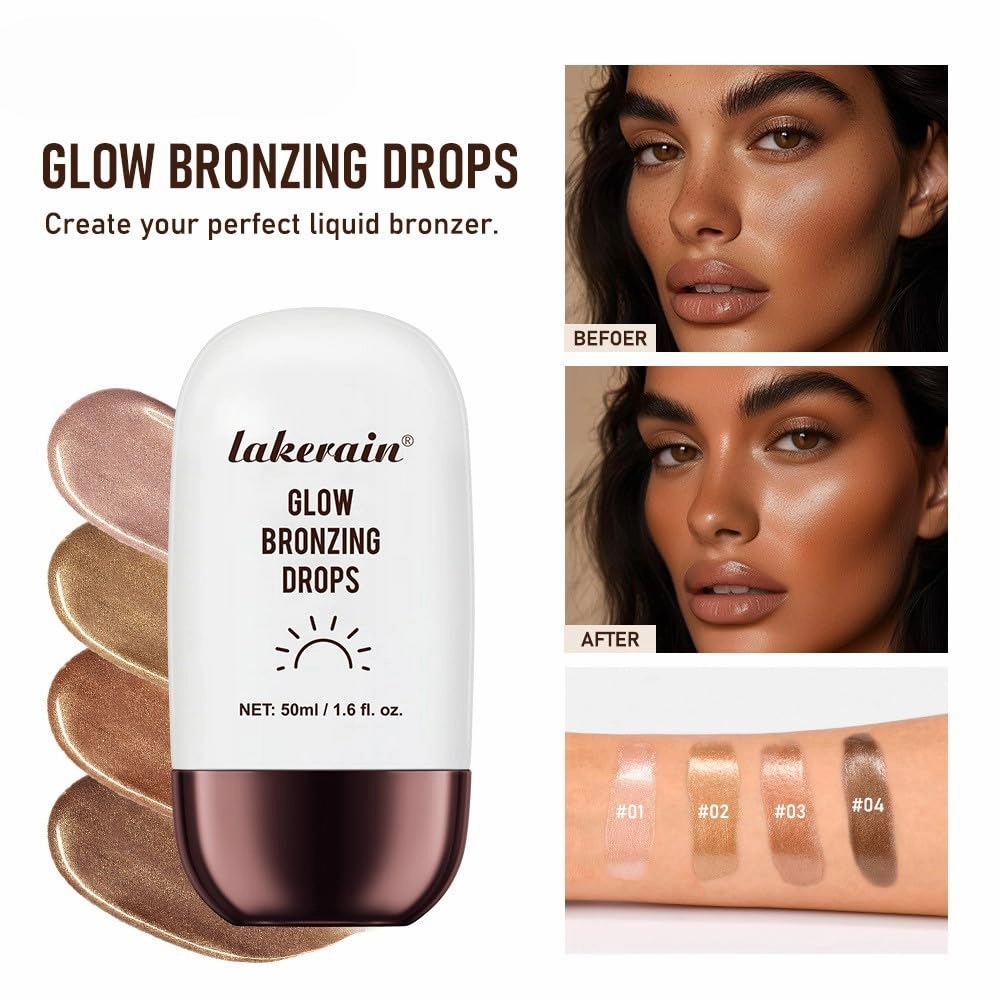 Bronze Lumière Drops - Skin-Illuminating Liquid Highlighter for Sculpted Radiance (#4)