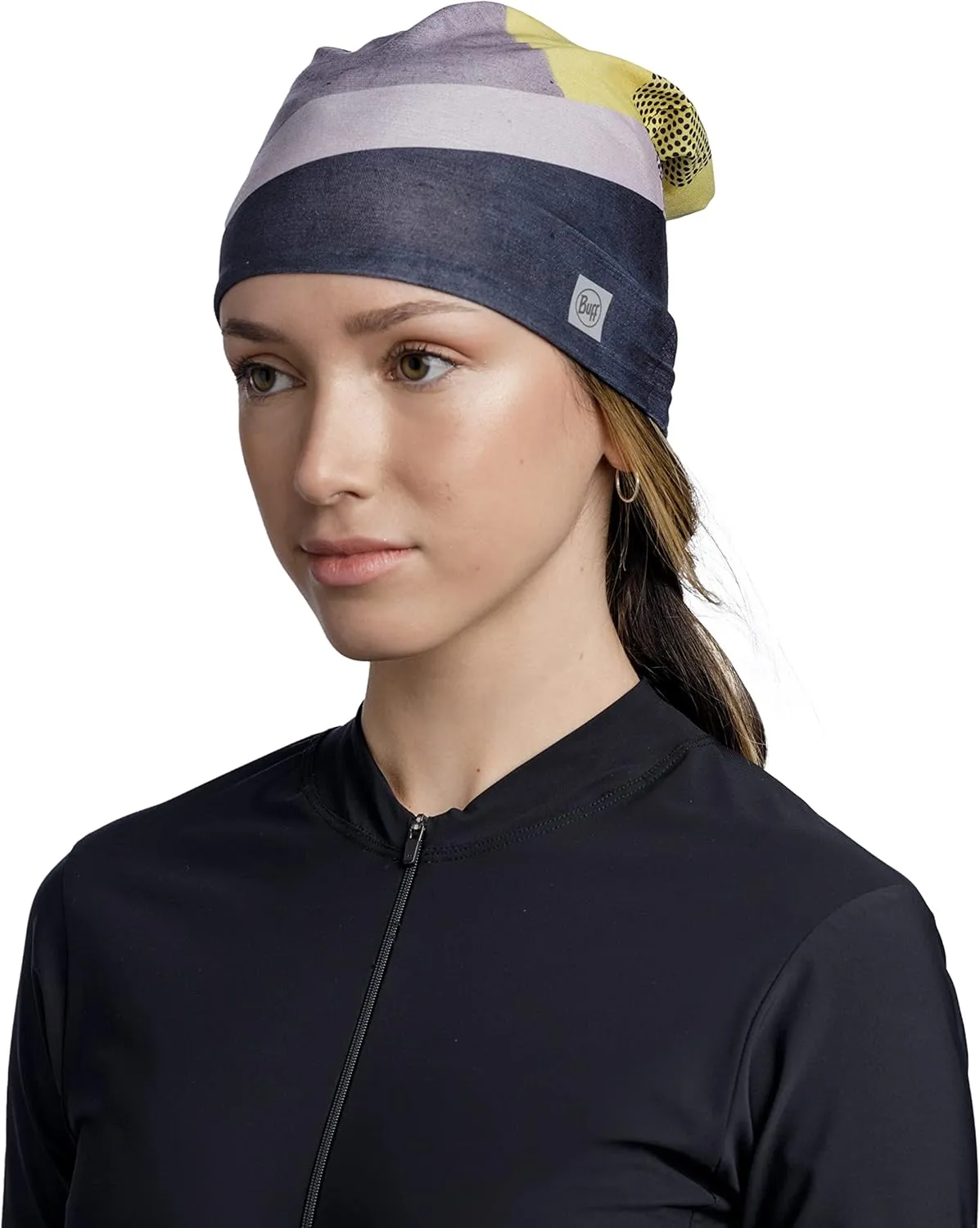 BUFF CoolNet UV Half Bike Neck Gaiter, Reflective, UPF 50 Sun Protection, Cooling Bandana, Quick Dry Face Mask, Adult Size