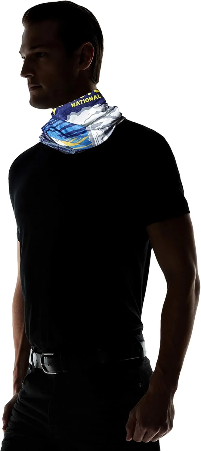 BUFF CoolNet UV Neck Gaiter, UPF 50 Sun Protection, Breathable, Quick Dry Face Mask, Nat Geo & National Parks, Adult Size