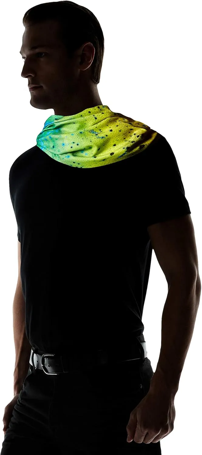 BUFF CoolNet UV Neck Gaiter, UPF 50 Sun Protection, Breathable, Versatile, Quick Dry Face Mask, Fishing Designs, Adult Size