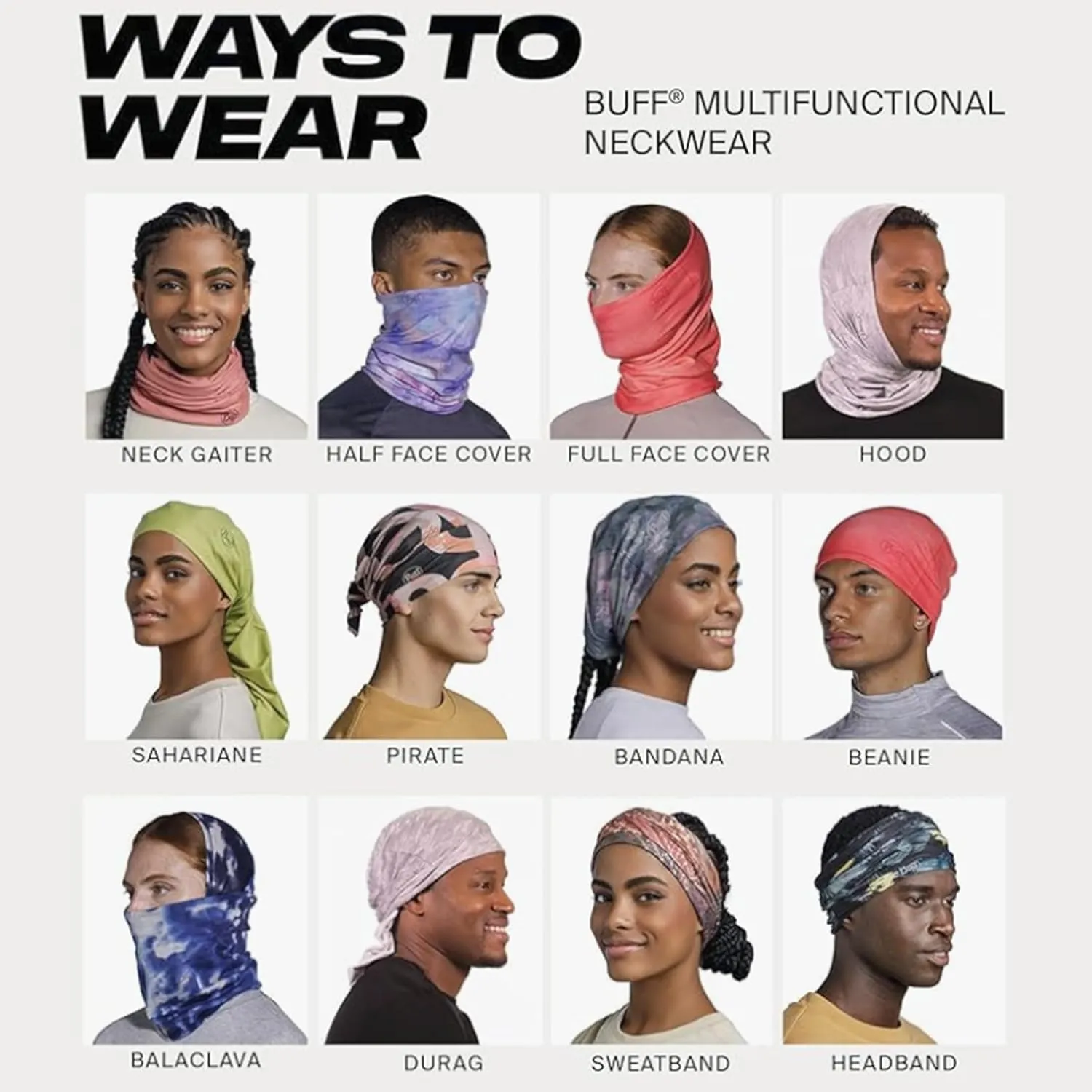 BUFF CoolNet UV Neck Gaiter, UPF 50 Sun Protection, Breathable, Versatile, Quick Dry Face Mask, Fishing Designs, Adult Size
