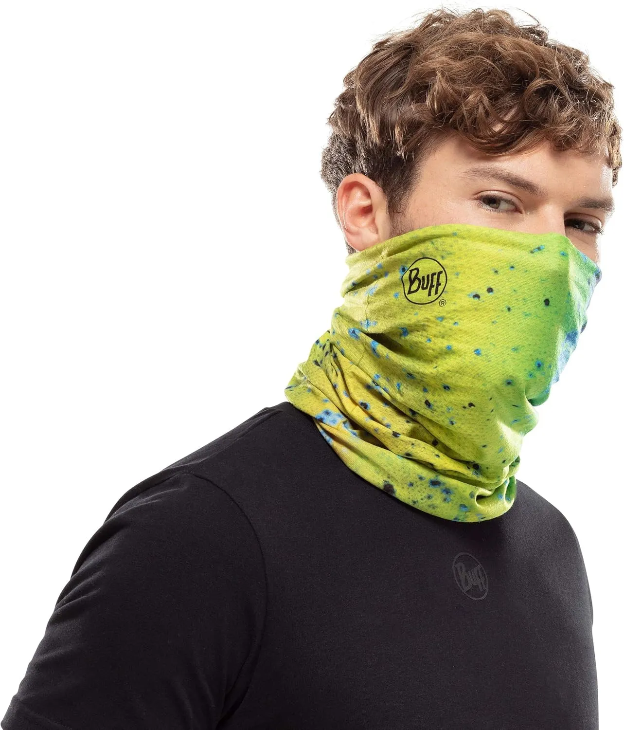 BUFF CoolNet UV Neck Gaiter, UPF 50 Sun Protection, Breathable, Versatile, Quick Dry Face Mask, Fishing Designs, Adult Size