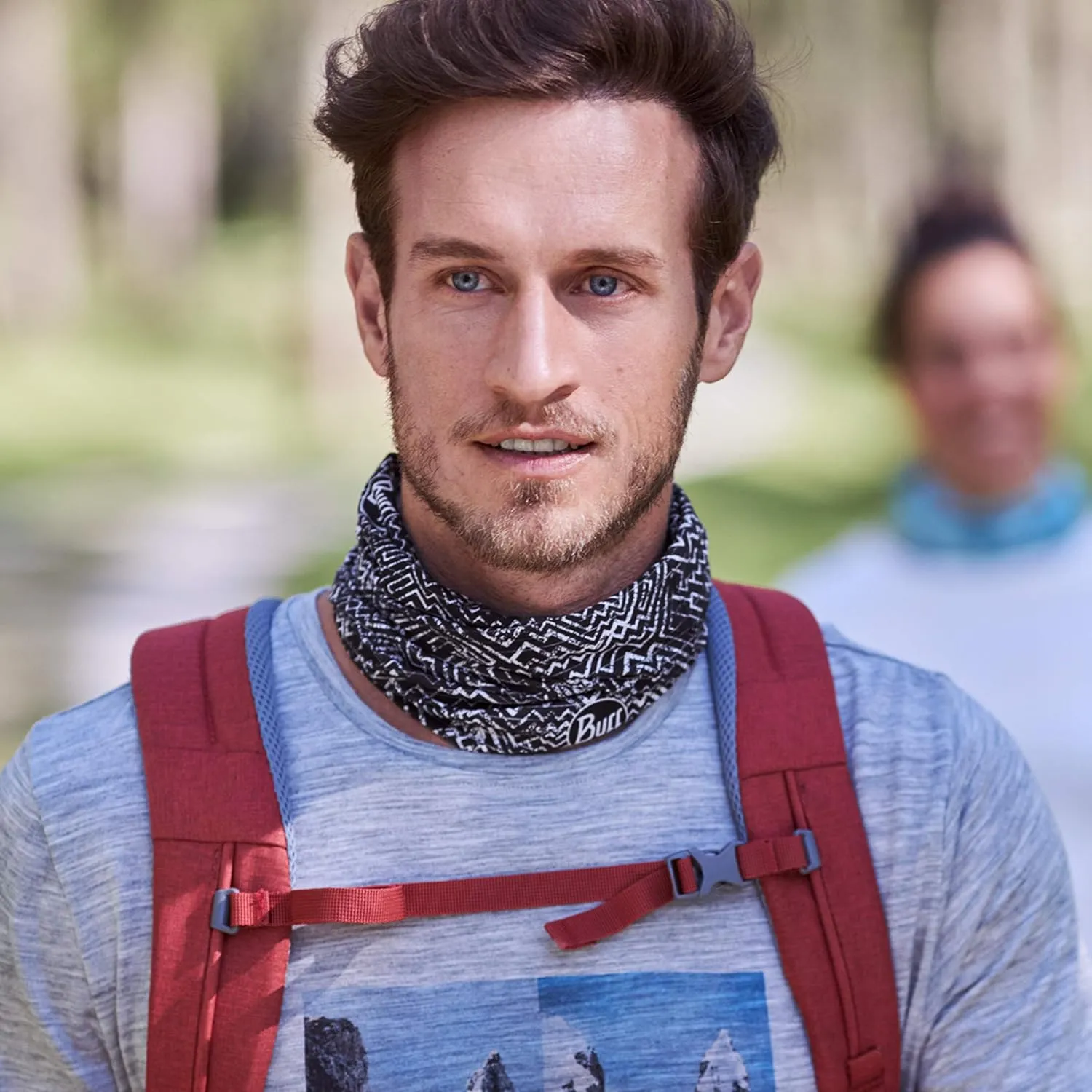 BUFF CoolNet UV Neck Gaiter, UPF 50 Sun Protection, Breathable, Versatile, Quick Dry Face Mask, Multi-Colored, Adult Size