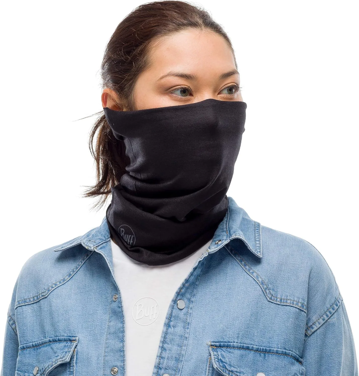 BUFF Original EcoStretch Neck Gaiter, UPF 50 Sun Protection, Breathable, Versatile, Quick Dry, Solid Colors, Adult Size