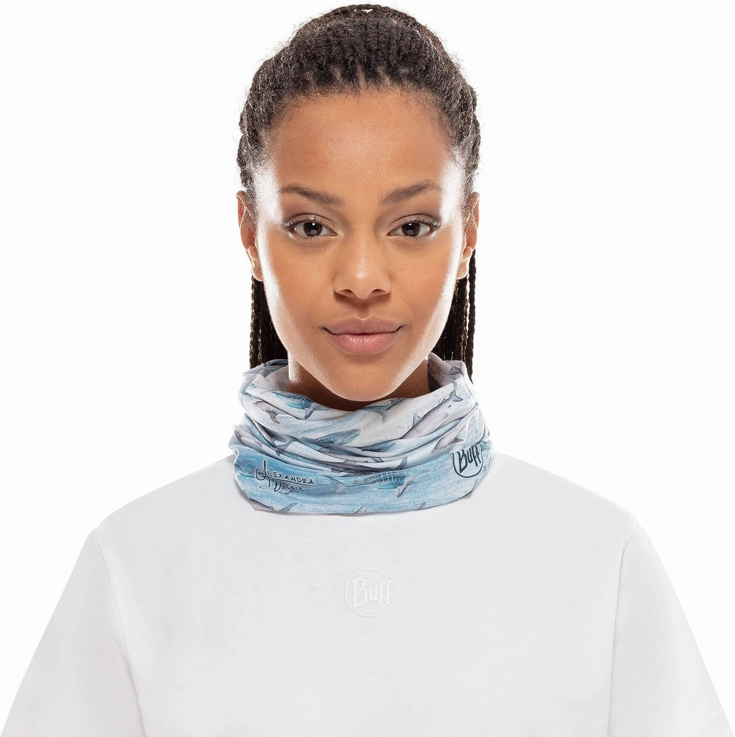 BUFF CoolNet UV Neck Gaiter, UPF 50 Sun Protection, Breathable, Versatile, Quick Dry Face Mask, Fishing Designs, Adult Size