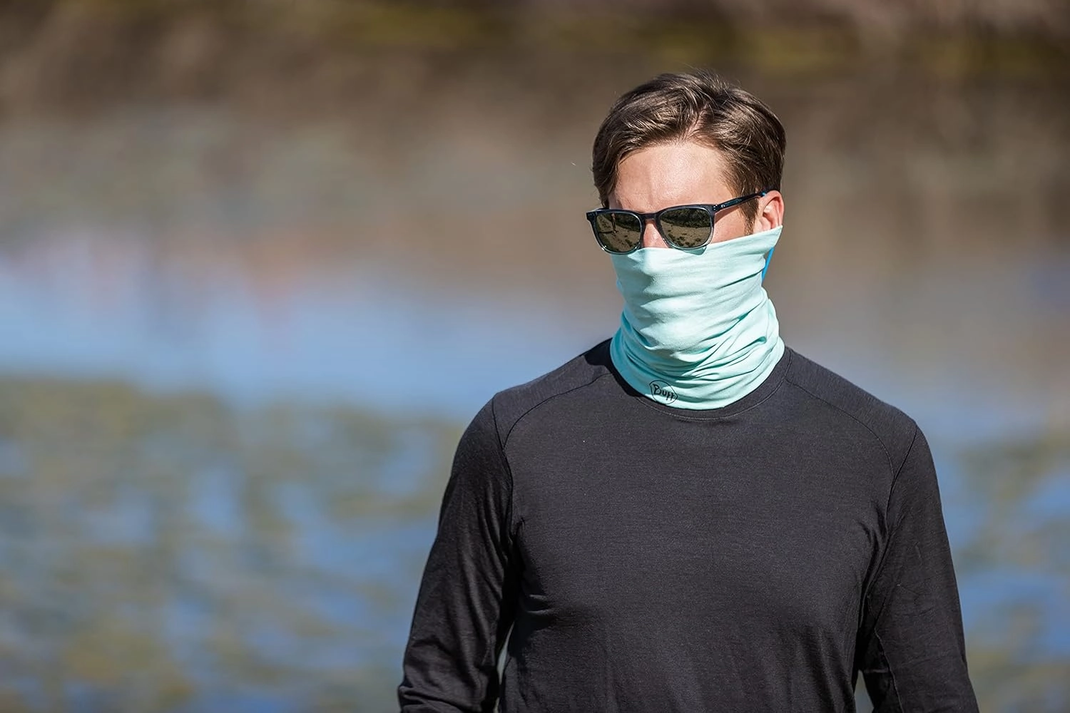 BUFF CoolNet UV Neck Gaiter, UPF 50 Sun Protection, Breathable, Versatile, Quick Dry Face Mask, Solid Colors, Adult Size