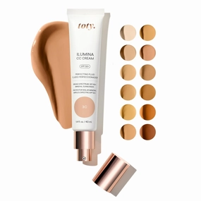 by Sofia Vergara - lumina CC Cream SPF 50 , 100% Mineral Color Correcting Cream - Medium Coverage Foundation & Broad Spectrum Sunscreen for Face - Non Comedogenic - 3C PEBBLE BEIGE
