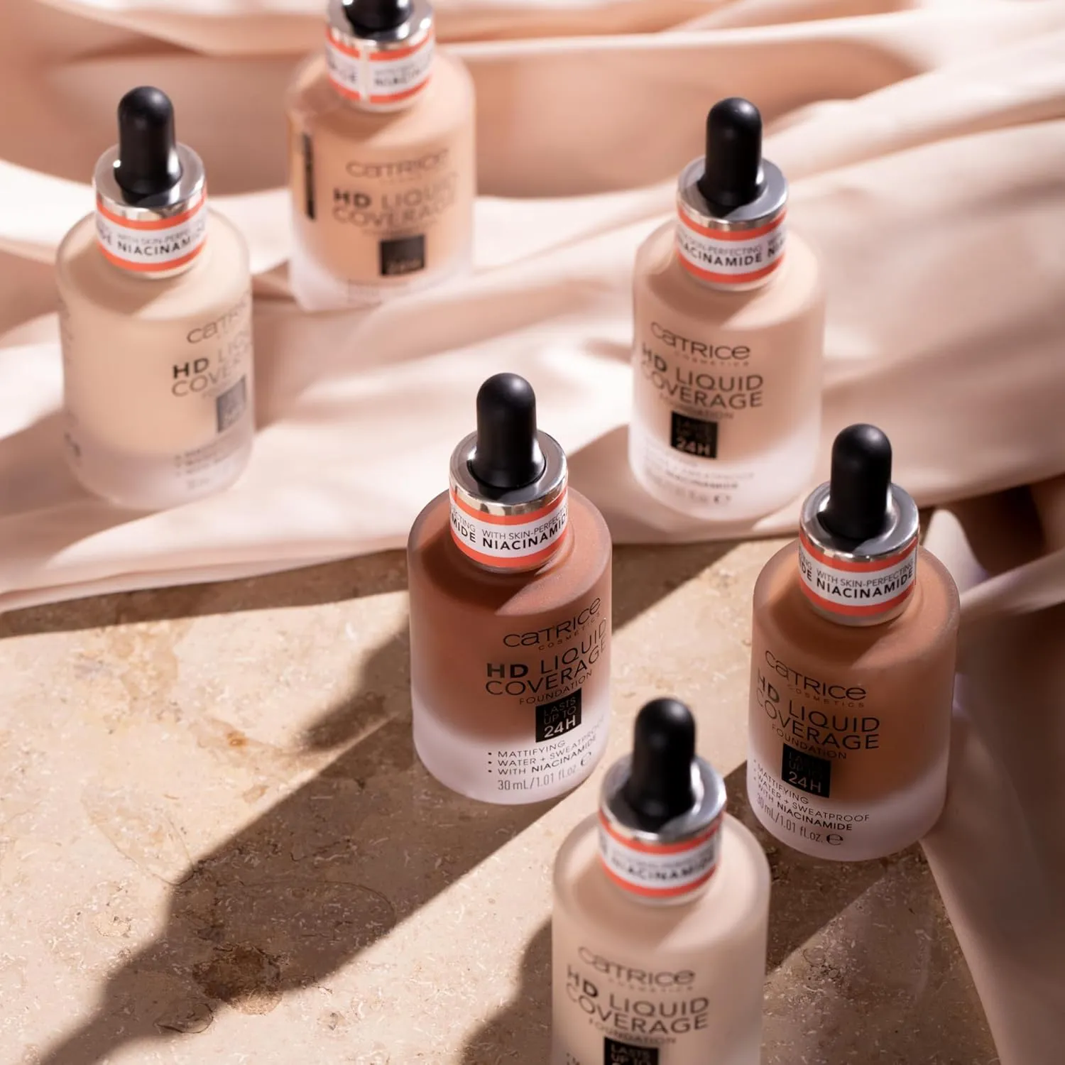 Catrice | HD Liquid Coverage Foundation | 24H Wear, Matte Finish, High Coverage, Waterproof Formula with Niacinamide | Vegan & Cruelty Free (066 | Warm Toffee)