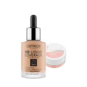 Catrice | HD Liquid Coverage Foundation 40 & Under Eye Brightener 10 Light Rose | Full Coverage Makeup | Vegan & Cruelty Free