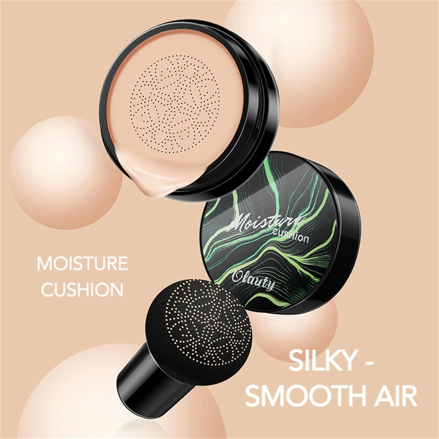 Cedar and Ash Cc Cream, Cedar and Ash Makeup, 2pack Mushroom Head Cushion Cc Cream, Lightweight Foundation, Hydrating Cushion Formula, Natural Finish, Suitable for All Skin Types (Natural, 2)