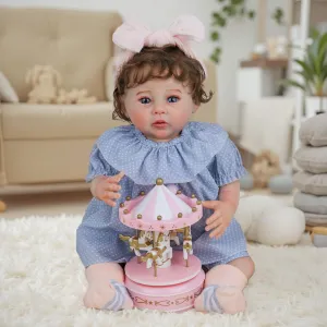 CHAREX Lifelike Reborn Baby Doll – 18 Inch Real Life Adorable Newborn Baby Girl, Handcrafted Soft Weighted Body, Accessories Gift Set for Kids Age 3 