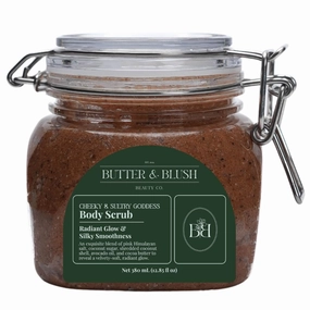 Cheeky & Sultry Goddess Body Scrub: Sugar & Pink Himalayan Salt Body Scrub (airtight jar)