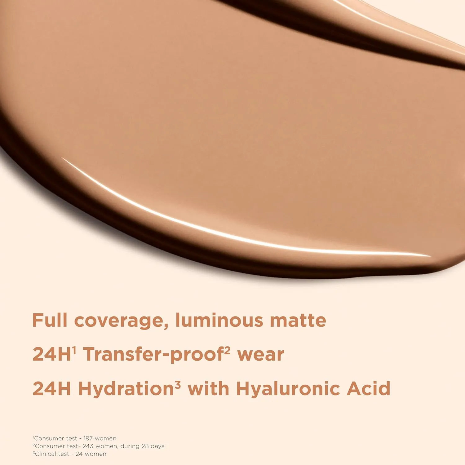 Clarins NEW Skin Illusion Longwear Full Coverage Foundation | Luminous Matte Finish | 24H* Hold and 24H** Hydration | Natural Looking Complexion | Transfer Proof, Sweat Proof and Smudge Proof