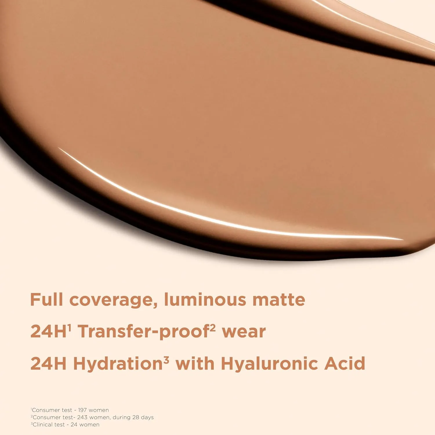 Clarins NEW Skin Illusion Longwear Full Coverage Foundation | Luminous Matte Finish | 24H* Hold and 24H** Hydration | Natural Looking Complexion | Transfer Proof, Sweat Proof and Smudge Proof