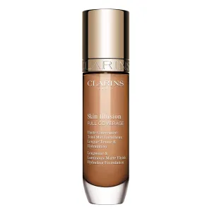 Clarins NEW Skin Illusion Longwear Full Coverage Foundation | Luminous Matte Finish | 24H* Hold and 24H** Hydration | Natural Looking Complexion | Transfer Proof, Sweat Proof and Smudge Proof