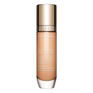 Clarins NEW Skin Illusion Longwear Full Coverage Foundation | Luminous Matte Finish | 24H* Hold and 24H** Hydration | Natural Looking Complexion | Transfer Proof, Sweat Proof and Smudge Proof