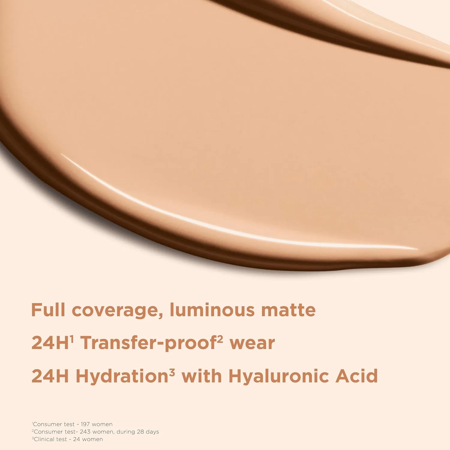 Clarins NEW Skin Illusion Longwear Full Coverage Foundation | Luminous Matte Finish | 24H* Hold and 24H** Hydration | Natural Looking Complexion | Transfer Proof, Sweat Proof and Smudge Proof