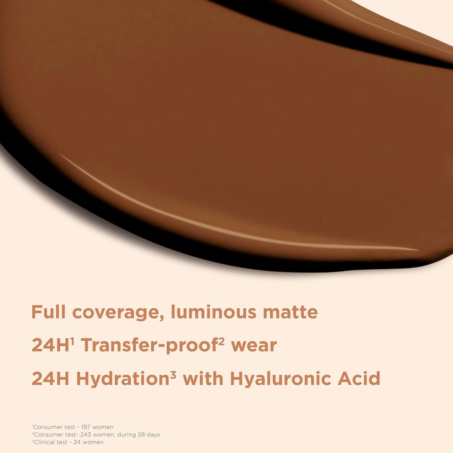 Clarins NEW Skin Illusion Longwear Full Coverage Foundation | Luminous Matte Finish | 24H* Hold and 24H** Hydration | Natural Looking Complexion | Transfer Proof, Sweat Proof and Smudge Proof