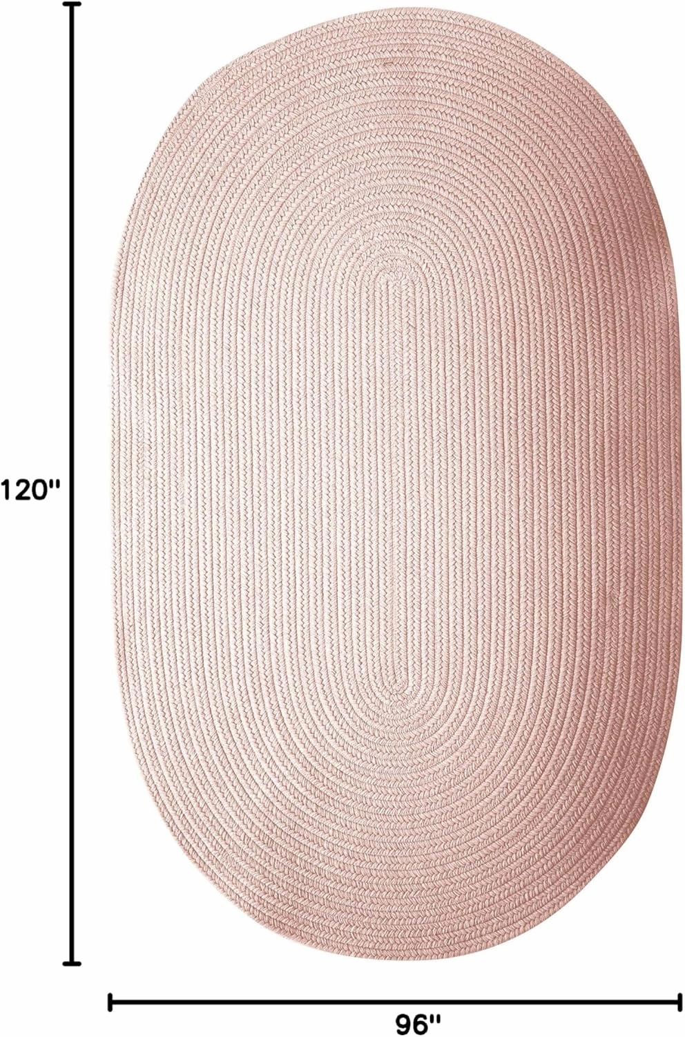 Colonial Mills WL20R096X120 Bristol Area Rug 8x10 Blush Pink