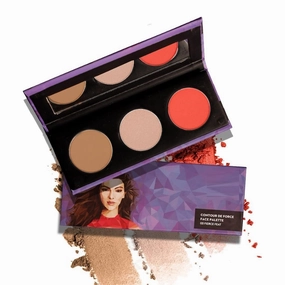 Cosm.etics - Co.ntour De Force - Face Palette with Lightweight Blush, Highlighter And Bronzer - 03 Fierce Feat - Long Lasting Contour Blush Palette