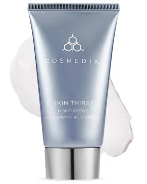 COSMEDIX Skin Thirst Hyaluronic Acid Moisturizer Face Cream - Hydrating Face Lotion & Make Up Primer for Pores, Wrinkles & Fine Lines - Daily Facial Skin Care for Softer, Smoother & Vibrant Skin