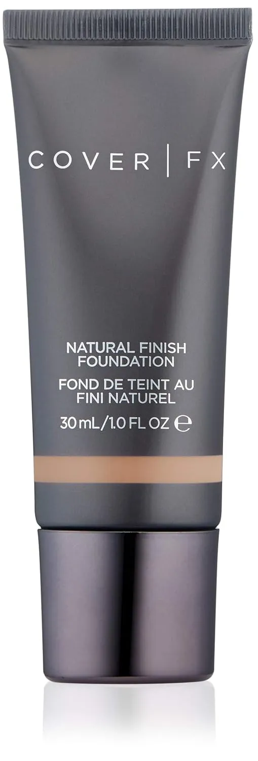 Cover FX Natural Finish Foundation: Water-based Foundation that Delivers 12-hour Coverage and Natural, Second-Skin Finish with Powerful Antioxidant Protection - G80, 1 Fl Oz