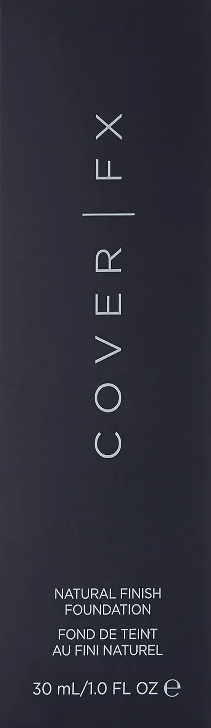 Cover FX Natural Finish Foundation: Water-based Foundation that Delivers 12-hour Coverage and Natural, Second-Skin Finish with Powerful Antioxidant Protection - G80, 1 Fl Oz