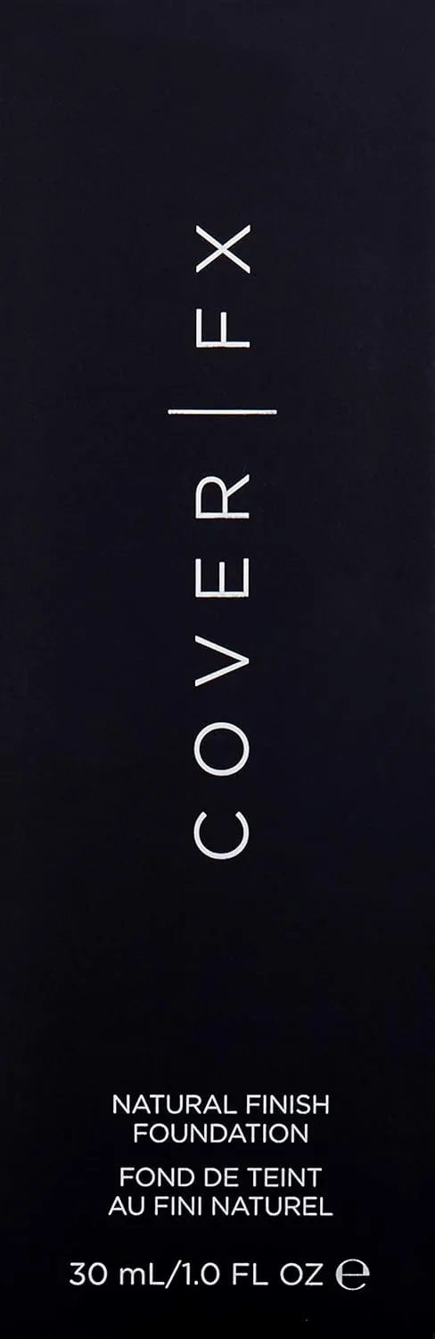Cover FX Natural Finish Foundation: Water-based Foundation that Delivers 12-hour Coverage and Natural, Second-Skin Finish with Powerful Antioxidant Protection - N100, 1 Fl Oz