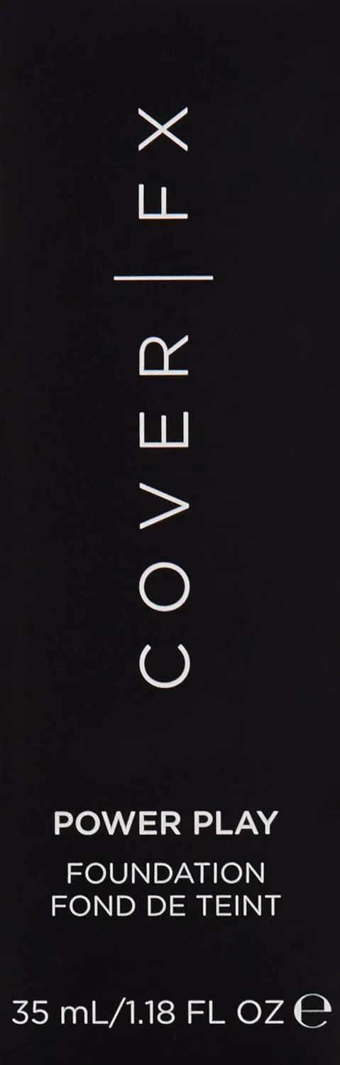 Cover FX Power Play Foundation: Full Coverage, Waterproof, Sweat-proof and Transfer-Proof Liquid Foundation For All Skin Types G100, 1.18 fl. oz. (Pack of 2)