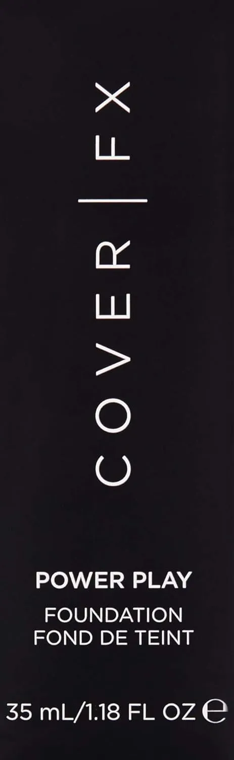 Cover FX Power Play Foundation: Full Coverage, Waterproof, Sweat-proof and Transfer-Proof Liquid Foundation For All Skin Types P100, 1.18 fl. oz.