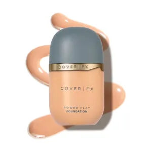 COVER FX Power Play Foundation - Shade L1 - Buildable Full Coverage - Waterproof Sweat-Proof Transfer-Proof - Natural Matte Finish - All Skin Types