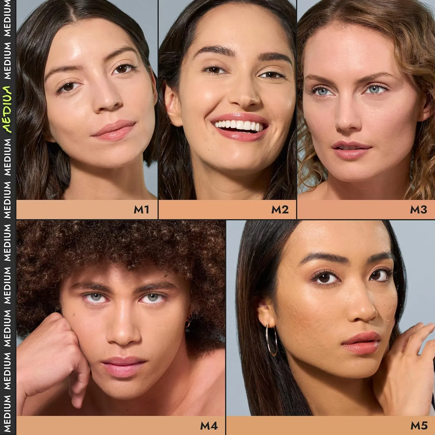 COVER FX Power Play Foundation - Shade M1 - Buildable Full Coverage - Waterproof Sweat-Proof Transfer-Proof - Natural Matte Finish - All Skin Types