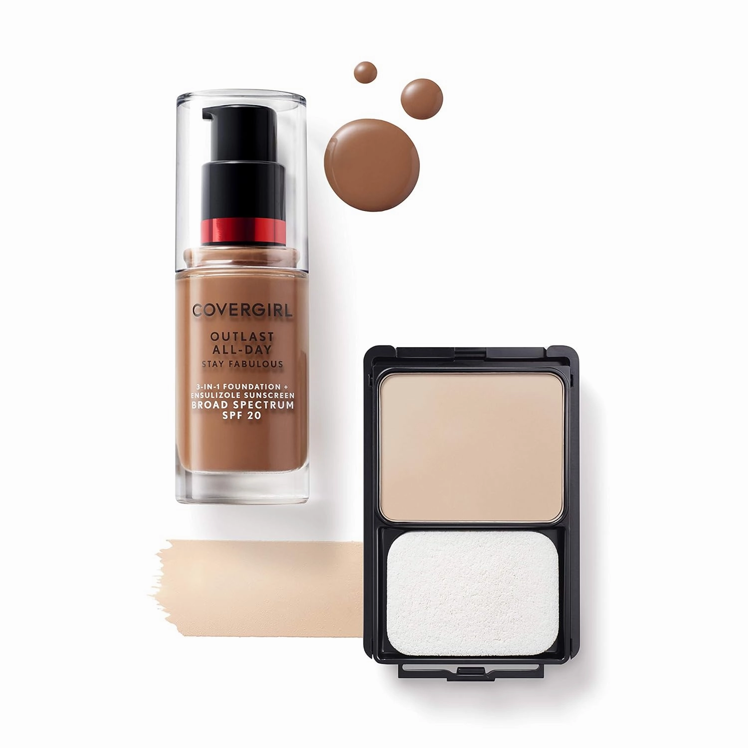 Covergirl Outlast All-Day Stay Fabulous 3-in-1 Foundation, Warm Beige, 1 Fl Oz