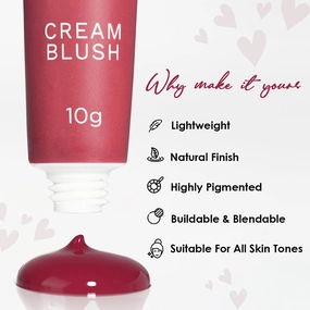 Cream Blush, Dewy Finish, 10g