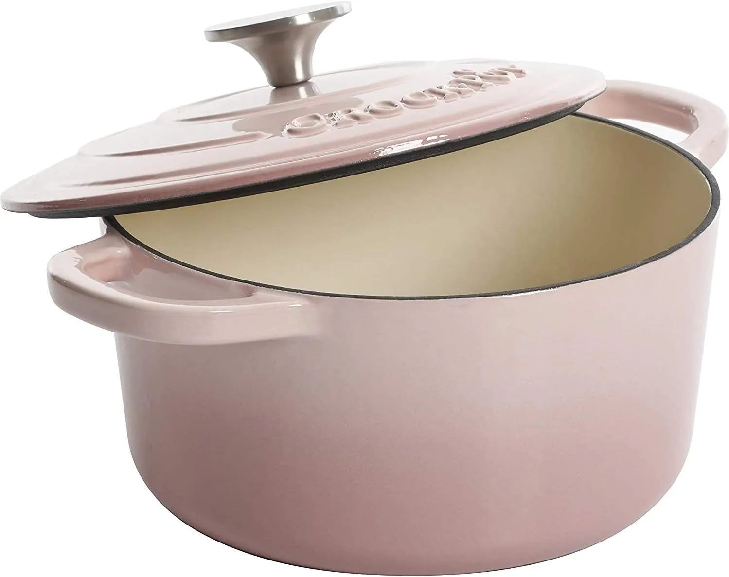 Crock-Pot Artisan Round Enameled Cast Iron Dutch Oven, 5-Quart, Blush Pink