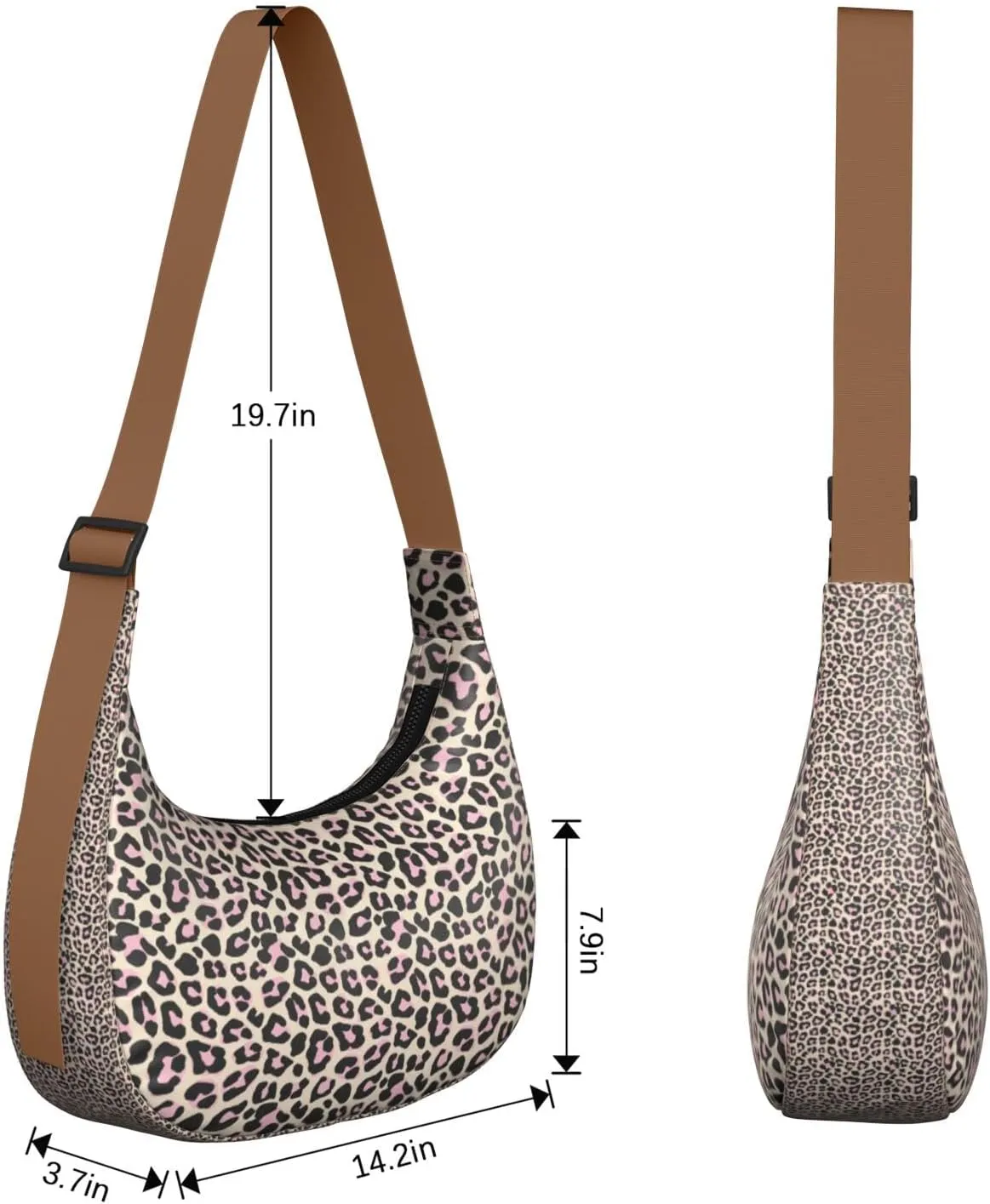 Crossbody Bag for Women Clutch HandBag with Zipper Closure for Women Underarm Purse with Adjustable Strap Zipper