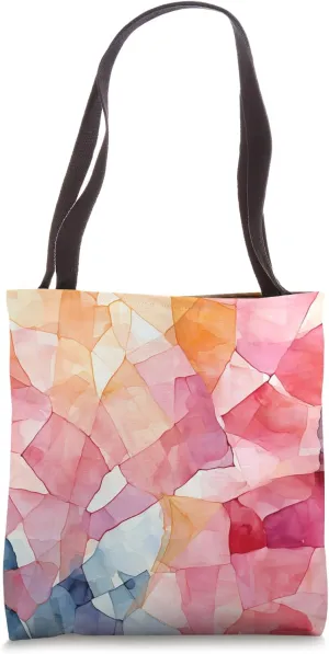 Crystalline Stone Pastel Blush Pink Mosaic Tote Bag