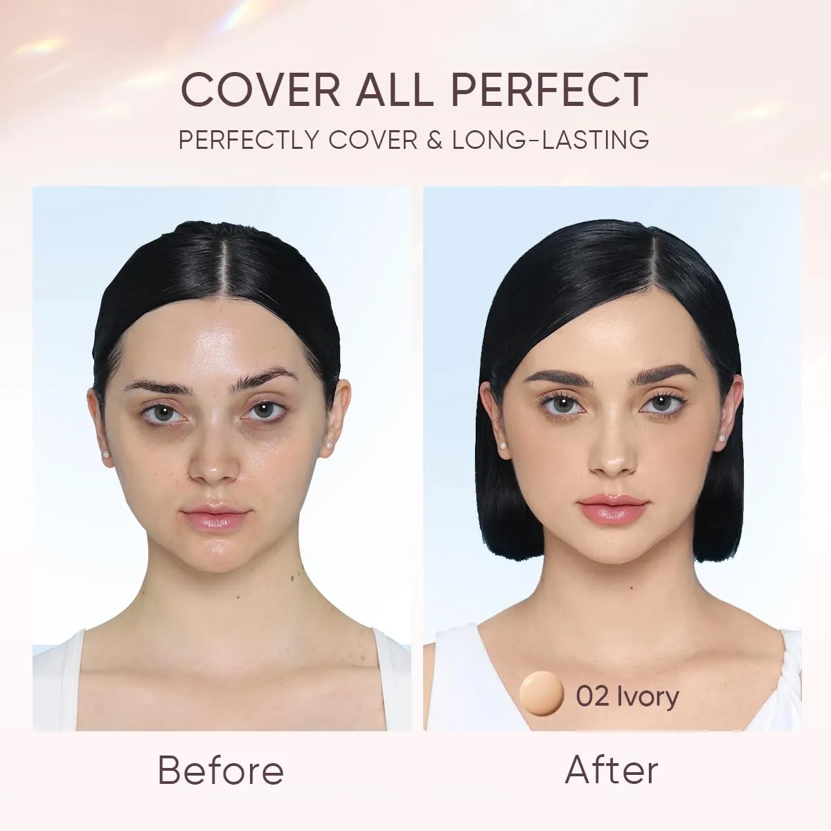 Cushion Foundation | Cover All Perfect Air Cushion | SPF 35 PA     | Oil-Control Waterproof Fondation Sweatproof Matte Finish Poreless Foundation Flawless BB Cream CC Makeup